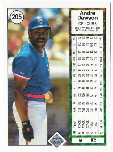 1989 Upper Deck Baseball #205 Andre Dawson
