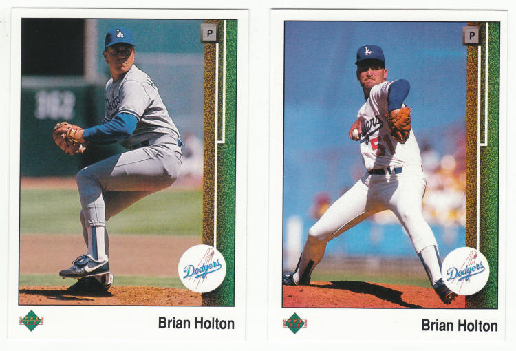 1989 Upper Deck #72 Brian Holton Error Corrected Cards