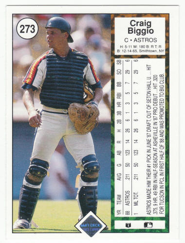 1989 Upper Deck #273 Craig Biggio