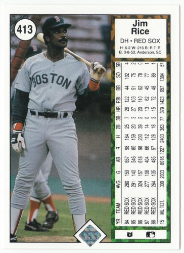 1989 Upper Deck Baseball #413 Jim Rice