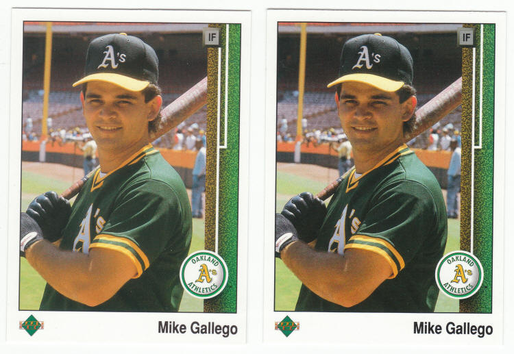 1989 Upper Deck #583 Mike Gallego Error Corrected Cards