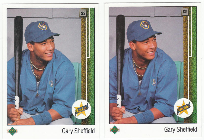 1989 Upper Deck #13 Gary Sheffield Rookie Card Correct Error