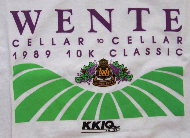 1989 Wente Cellar To Cellar 10K Classic T Shirt design close up