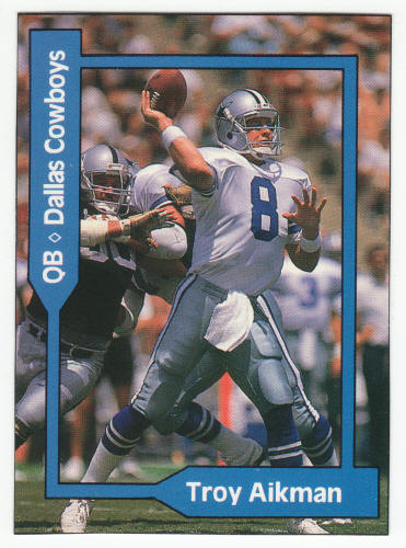 1990-91 SCD #17 Troy Aikman Pocket Price Guide Card