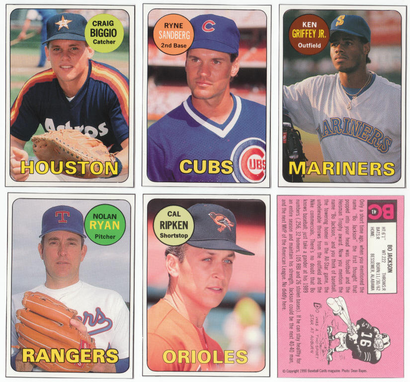 1990 BBC Baseball Cards Magazine Insert Cards