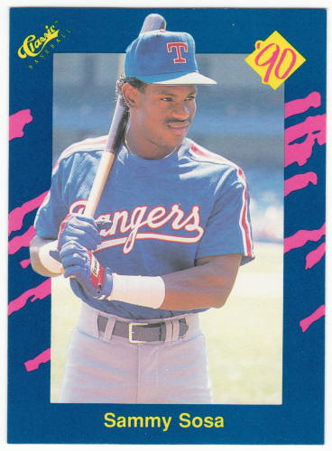 1990 Classic Baseball #140 Sammy Sosa Rookie Card