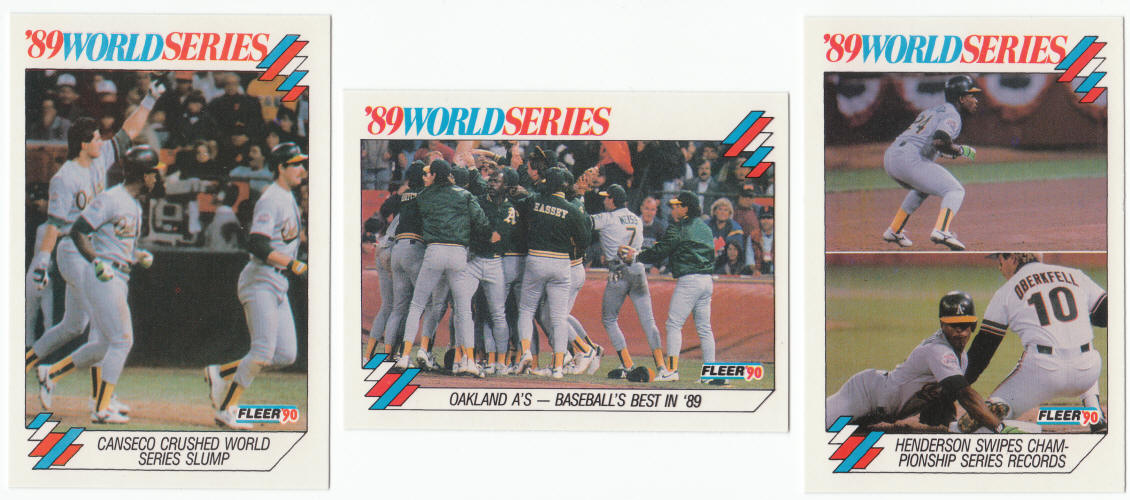 1990 Fleer Baseball 1989 World Series Card Set