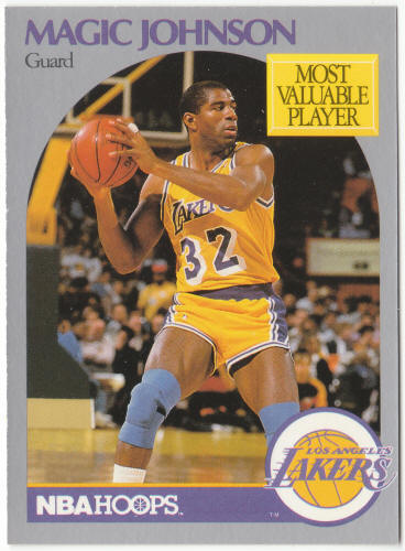 1990-91 Hoops Basketball #157 Magic Johnson