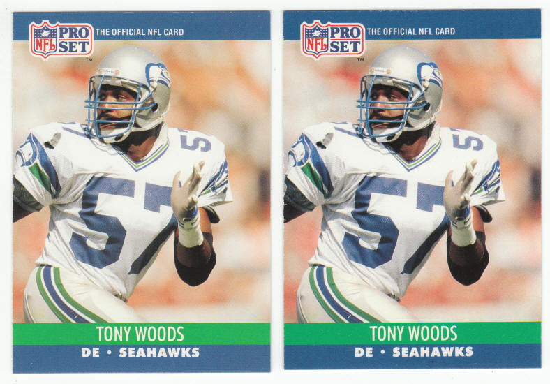 1990 Pro Set Tony Woods 651 ERR COR