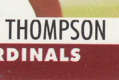 1990 Pro Set Anthony Thompson 700 Rookie Card ERR