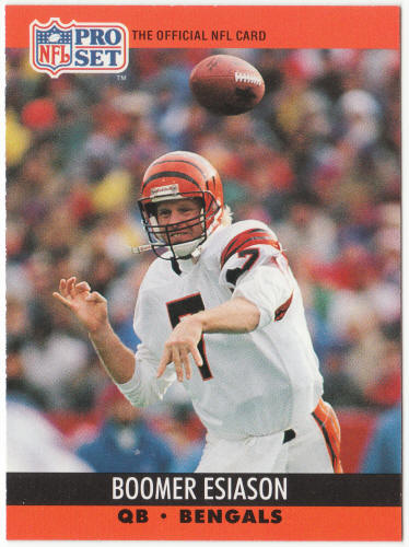 1990 Pro Set Football #463 Boomer Esiason Error