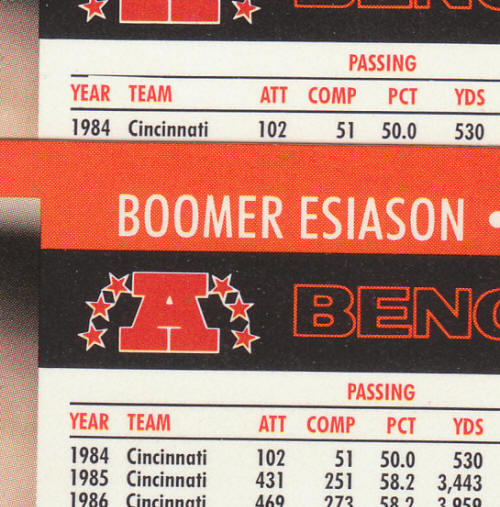 1990 Pro Set Boomer Esiason 463 ERR COR