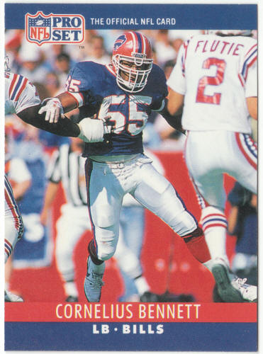 1990 Pro Set #39A Cornelius Bennett Error 1