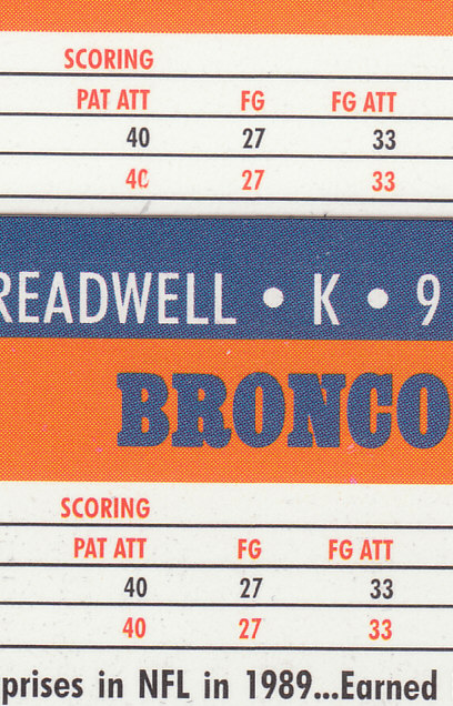 1990 Pro Set David Treadwell 492 ERR COR