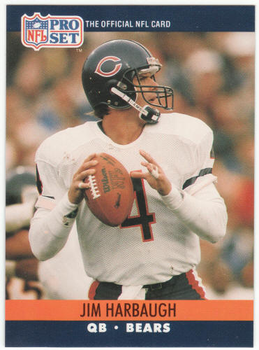 1990 Pro Set Football #452 Jim Harbaugh Rookie Card