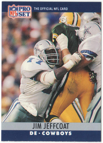 1990 Pro Set Football #80 Jim Jeffcoat correct