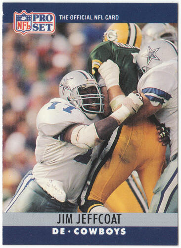 1990 Pro Set Football #80 Jim Jeffcoat error