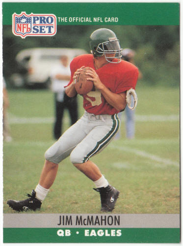 1990 Pro Set Football #610A Jim McMahon Error