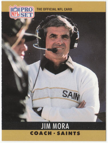 1990 Pro Set Football #221a Jim Mora Error