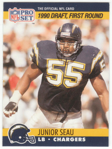 1990 Pro Set Football #673 Junior Seau Rookie Card