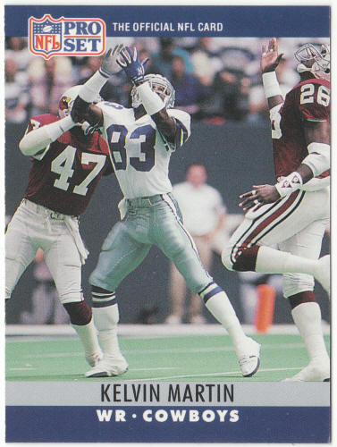 1990 Pro Set Football #83 Kelvin Martin Rookie Card
