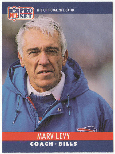 1990 Pro Set Football #48 Marv Levy Error 5 Card