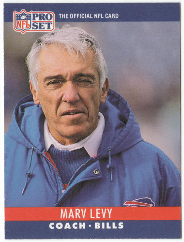 1990 Pro Set Football #48 Marv Levy Error Card