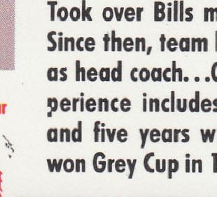 1990 Pro Set Football #48 Marv Levy Error Card