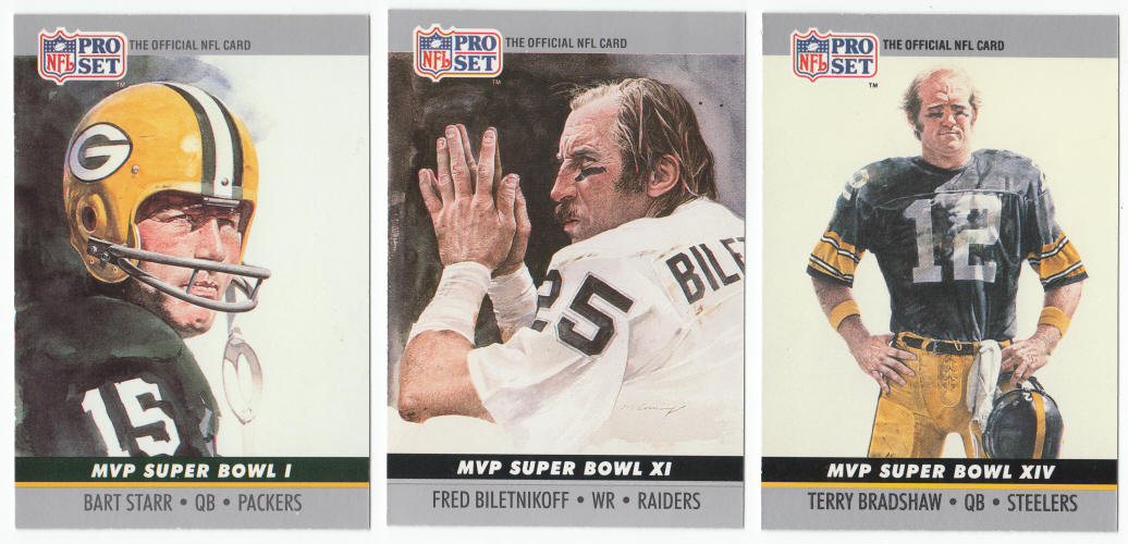 1990 Pro Set Football Super Bowl MVP Cards Set