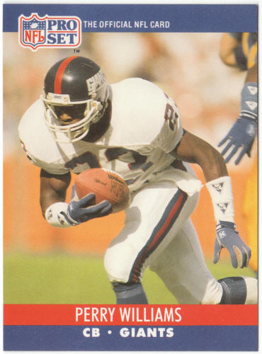 1990 Pro Set Football #600A Perry Williams Error