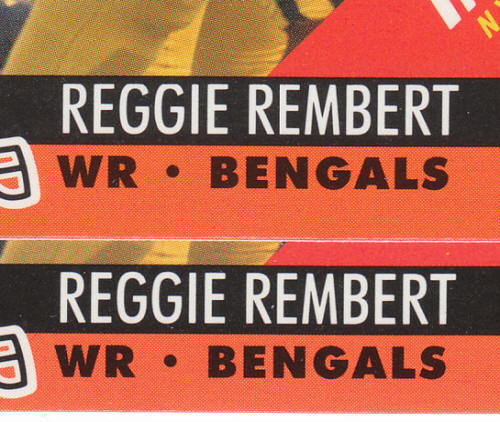 1990 Pro Set Reggie Rembert 697 Rookie Card ERR COR