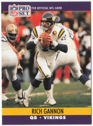 1990 Pro Set Football #568 Rich Gannon Rookie Card