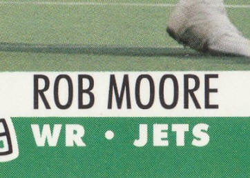 1990 Pro Set Football #694 Rob Moore Error