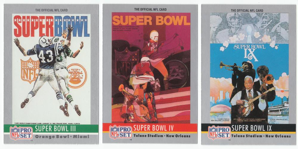 1990 Pro Set Football Super Bowl Collectibles Card Set