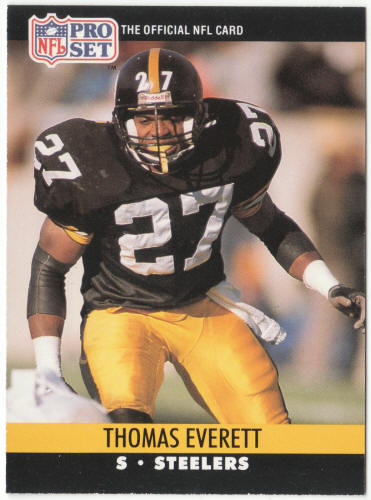 1990 Pro Set Footbal #622A Thomas Everett Error