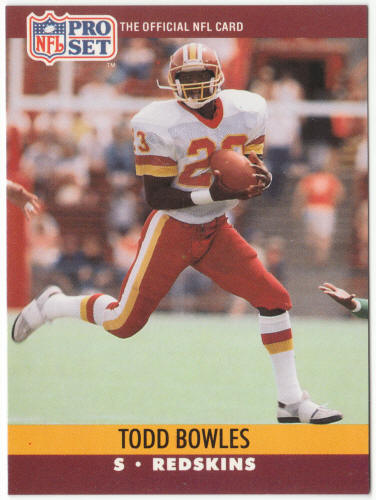 1990 Pro Set Football #661 Todd Bowles Error
