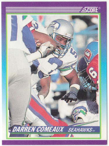 1990 Score Football #472 Darren Comeaux Rookie Card