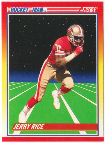 1990 Score Football #556 Jerry Rice Rocket Man