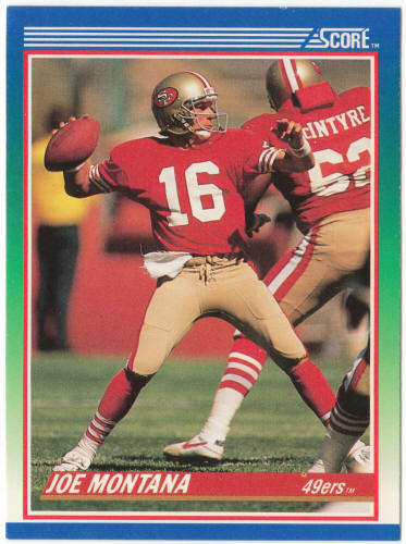 1990 Score Football #1 Joe Montana