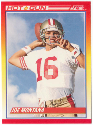 1990 Score Football #311 Joe Montana Hot Gun