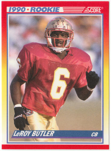 1990 Score Football #619 LeRoy Butler Rookie Card