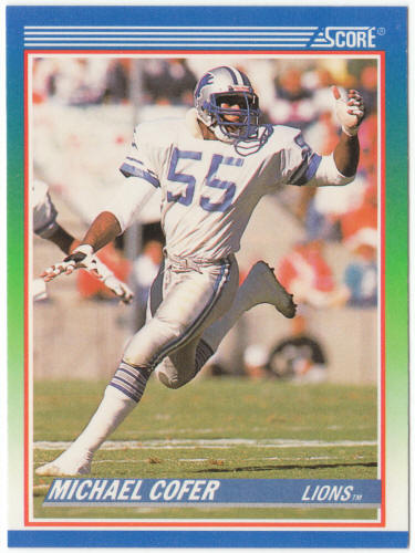 1990 Score Football #385 Michael Cofer Error