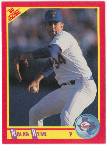 1990 Score Baseball #250 Nolan Ryan