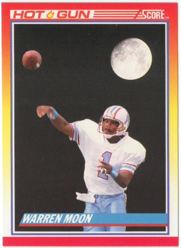 1990 Score Football #317 Warren Moon Hot Gun
