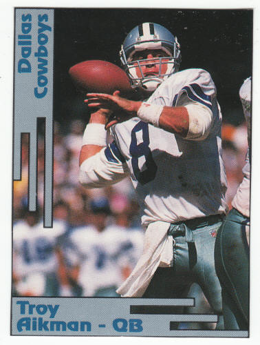 1991 1992 SCD #26 Troy Aikman Pocket Price Guide Card