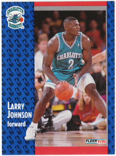 1991-92 Fleer Basketball #255 Larry Johnson Rookie Card