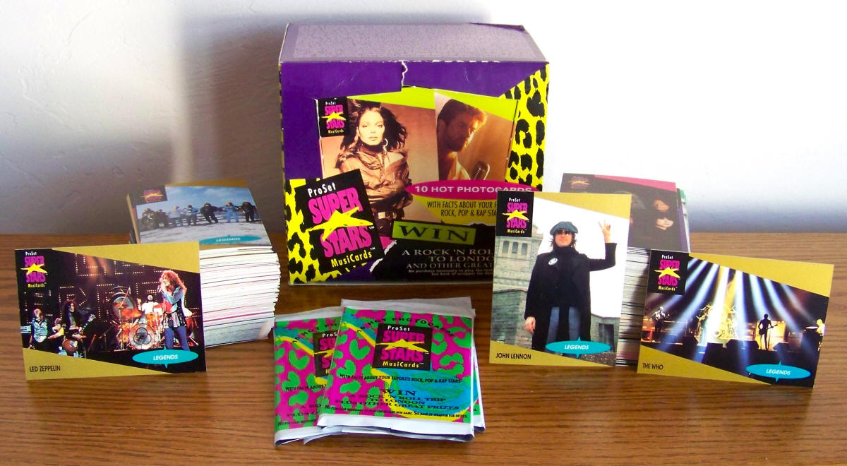 1991 Pro Set Super Stars MusiCards Series 1 Cards and Box