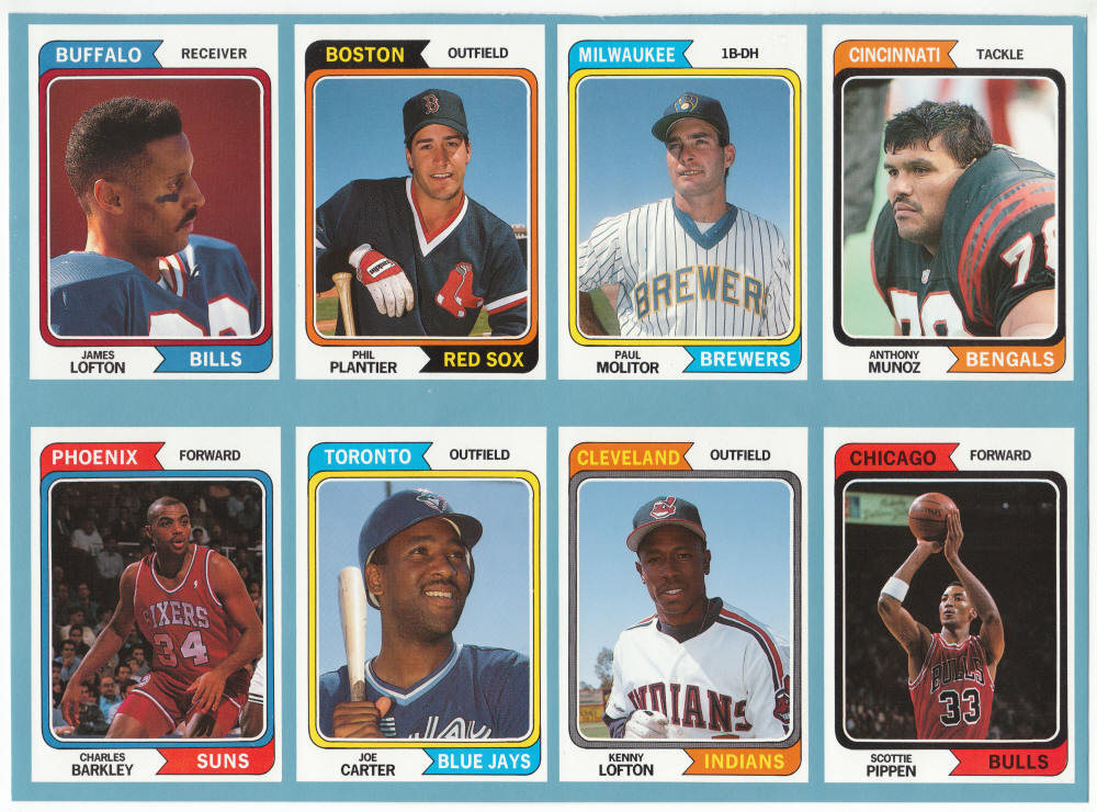 1992 Sports Card Price Guide Monthly Uncut Sheet #61 - 68