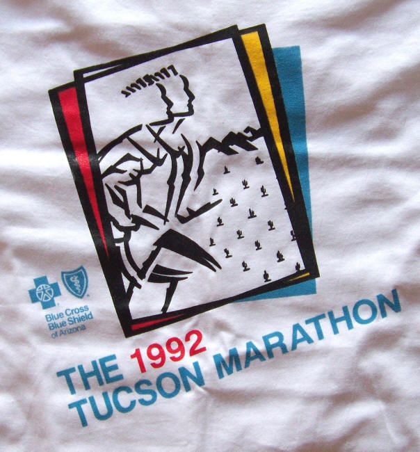 1992 Tucson Marathon Long Sleeve Shirt design close up