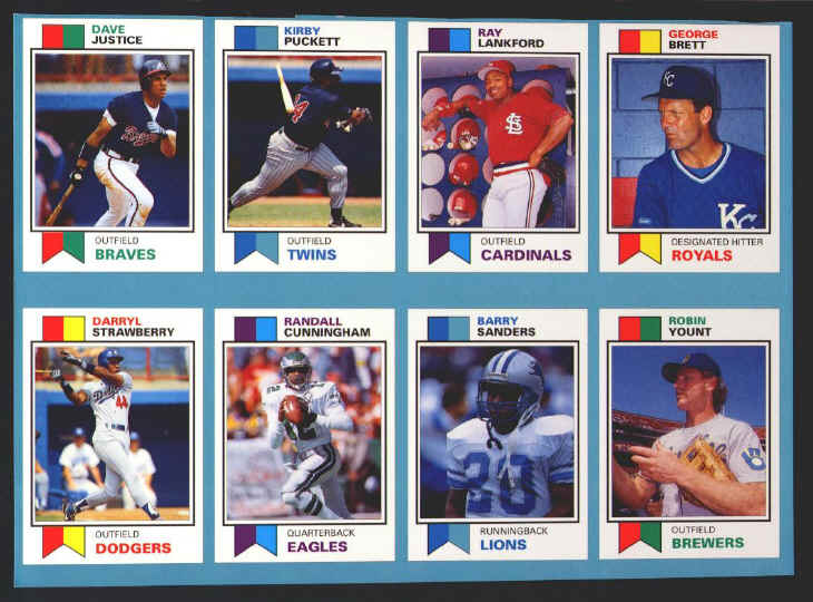 1993 Sports Card Price Guide Monthly Uncut Sheet #41 - 48